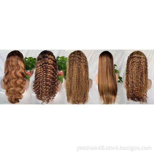 wholesale 32 34 inch Hd Transparent Full Lace Front Wig Raw Brazilian Deep Wave Virgin Human Hair Lace Frontal Wig Vendor